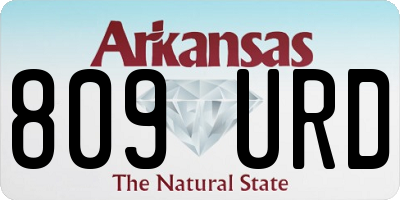 AR license plate 809URD