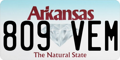 AR license plate 809VEM