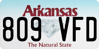 AR license plate 809VFD