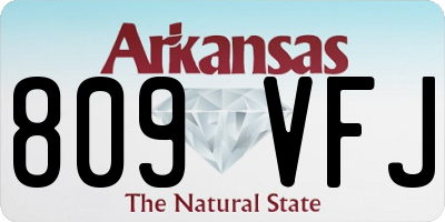 AR license plate 809VFJ