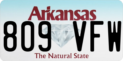 AR license plate 809VFW