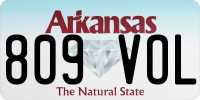 AR license plate 809VOL