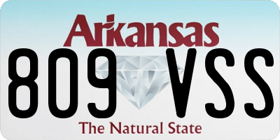AR license plate 809VSS