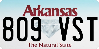 AR license plate 809VST