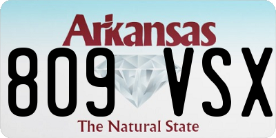 AR license plate 809VSX