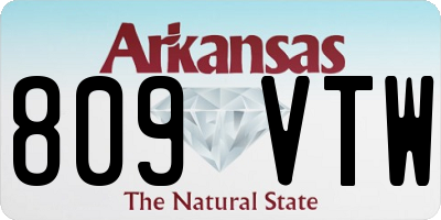 AR license plate 809VTW
