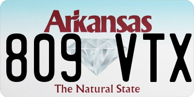 AR license plate 809VTX