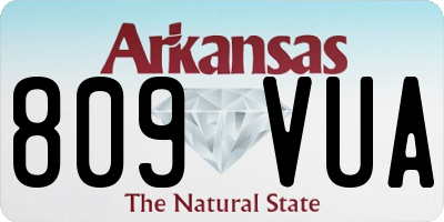 AR license plate 809VUA