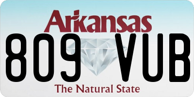 AR license plate 809VUB