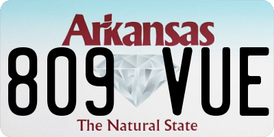 AR license plate 809VUE