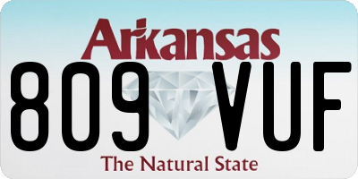 AR license plate 809VUF