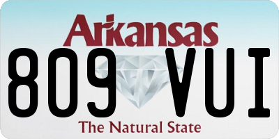 AR license plate 809VUI