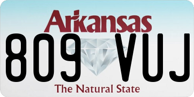 AR license plate 809VUJ