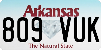 AR license plate 809VUK