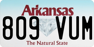 AR license plate 809VUM
