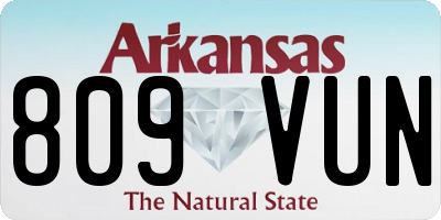 AR license plate 809VUN