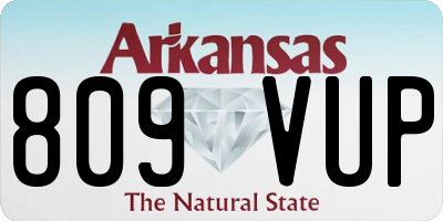 AR license plate 809VUP