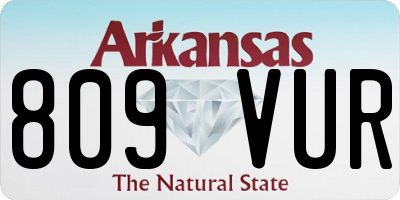 AR license plate 809VUR
