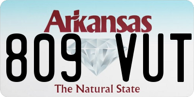 AR license plate 809VUT