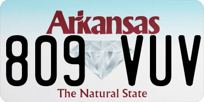 AR license plate 809VUV