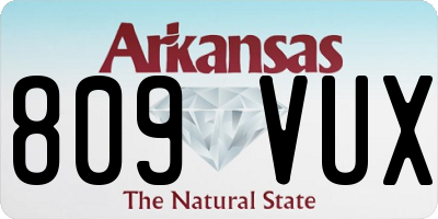 AR license plate 809VUX