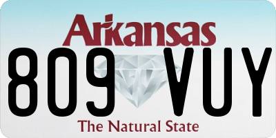 AR license plate 809VUY