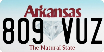AR license plate 809VUZ