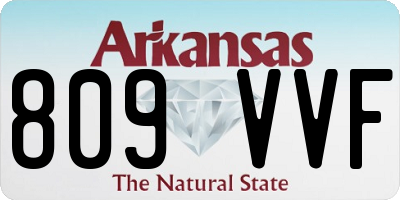 AR license plate 809VVF