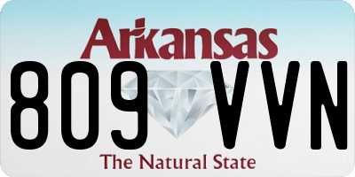 AR license plate 809VVN