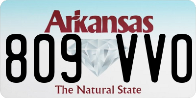 AR license plate 809VVO