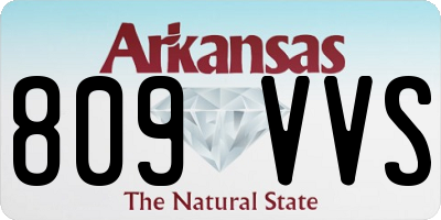 AR license plate 809VVS
