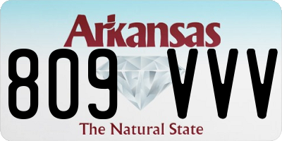 AR license plate 809VVV
