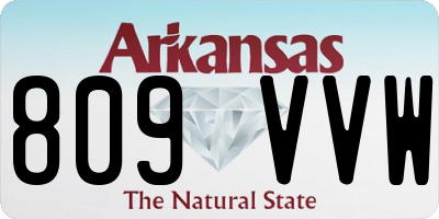 AR license plate 809VVW