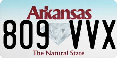 AR license plate 809VVX