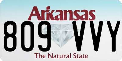 AR license plate 809VVY