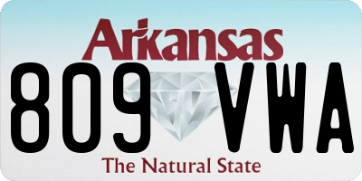 AR license plate 809VWA