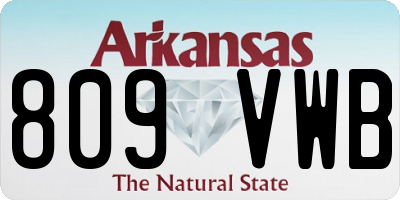 AR license plate 809VWB