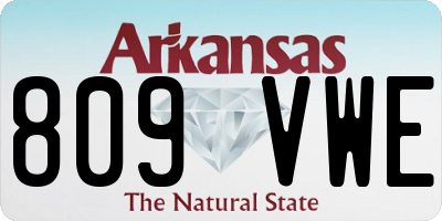 AR license plate 809VWE