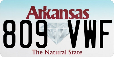 AR license plate 809VWF