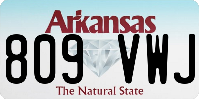 AR license plate 809VWJ
