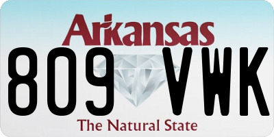 AR license plate 809VWK