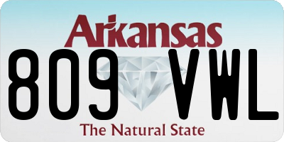 AR license plate 809VWL