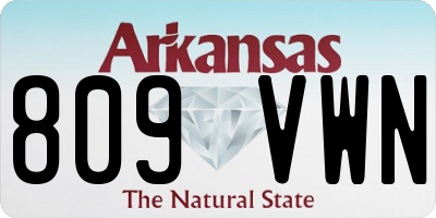 AR license plate 809VWN