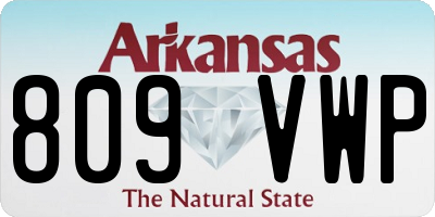 AR license plate 809VWP