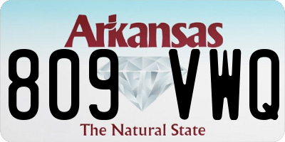 AR license plate 809VWQ