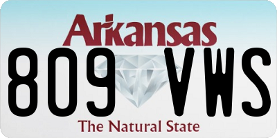 AR license plate 809VWS