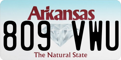 AR license plate 809VWU