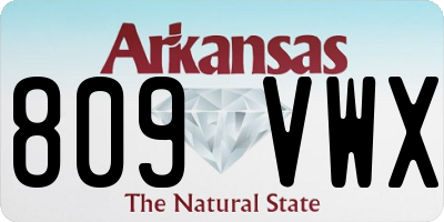 AR license plate 809VWX