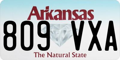 AR license plate 809VXA