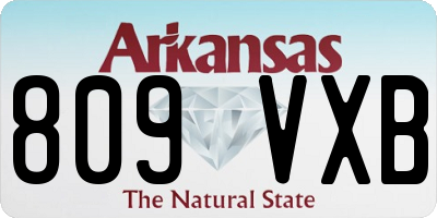 AR license plate 809VXB